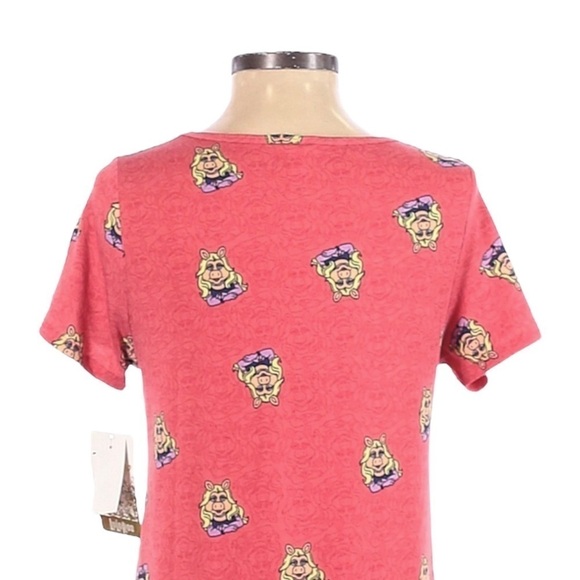 🌺 LuLaRoe Perfect Tee Disney Miss Piggy Scoop Neck Short Sleeve Top Size XS NWT - Picture 5 of 12